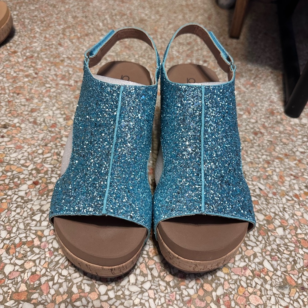 Corky’s Carley Wedge sz. 11 - Turquoise - Never Worn